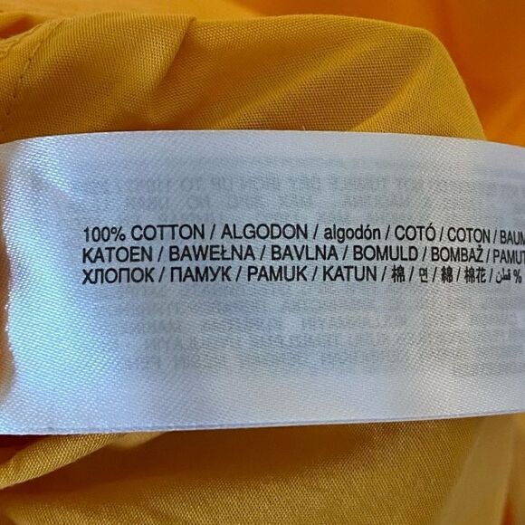 Mango Nieves Vent Cotton Maxi Yellow Dress Size S - Picture 7 of 10